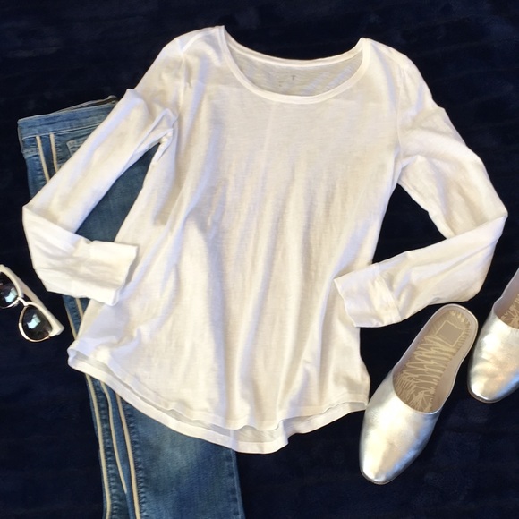 LOFT Tops - LOFT Not So Basic Cotton Long Sleeve T-Sirt